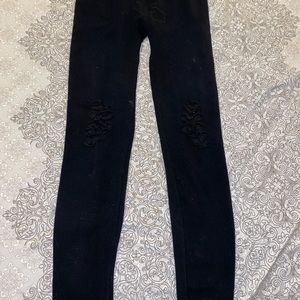 Ripped Knee Fashion Leggings